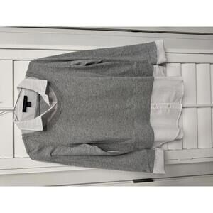 Tommy Hilfiger two-in-one sweater and collared button-up size Small